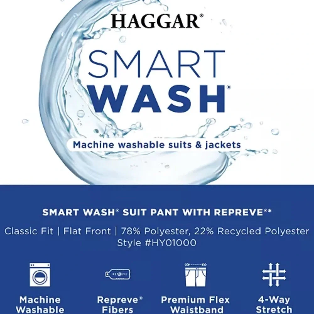 NWT Haggar Smart Wash® Slim Fit Suit Jacket – Black,‎ Medium